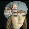 Classic Angora knit Hat custom beanie with fashionable decoration winter headwear